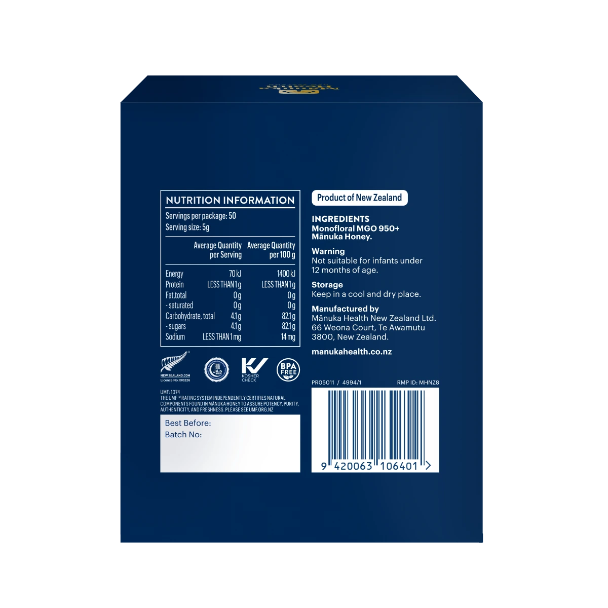 Miel de Manuka MGO 950+ (UMF 22+) – Édition limitée